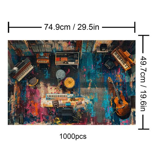 Musical Instrument Room 500 / 1000 Piece Puzzle - By Woodbests