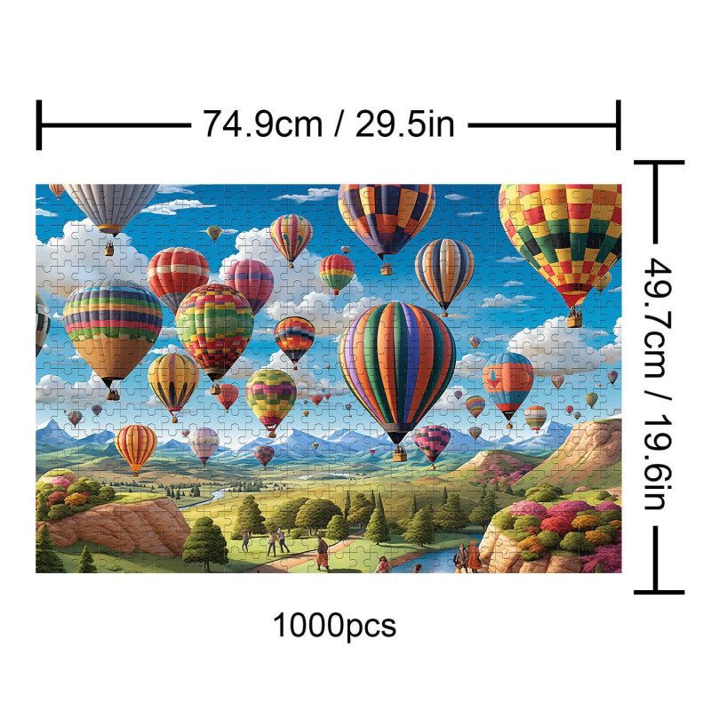 Hot Air Balloon 500 / 1000 Piece Puzzle - Woodbests