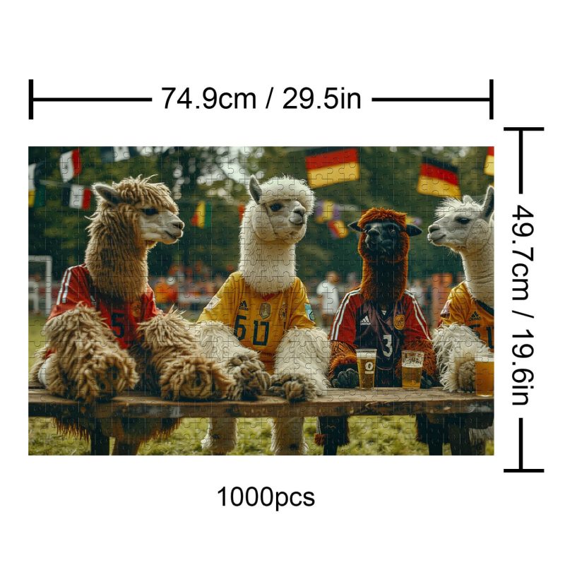 Alpaca Audiences 500 / 1000 Piece Puzzle - By Woodbests