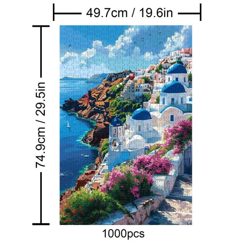 Santorini 500 / 1000 Piece Puzzle - Woodbests