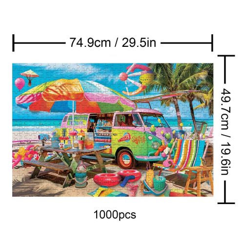 Beach Food Truck 500 / 1000 Piece Puzzle - Woodbests