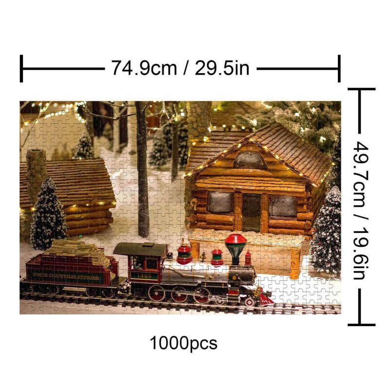 Christmas Train Paradise 500 / 1000 Piece Puzzle - By Woodbests