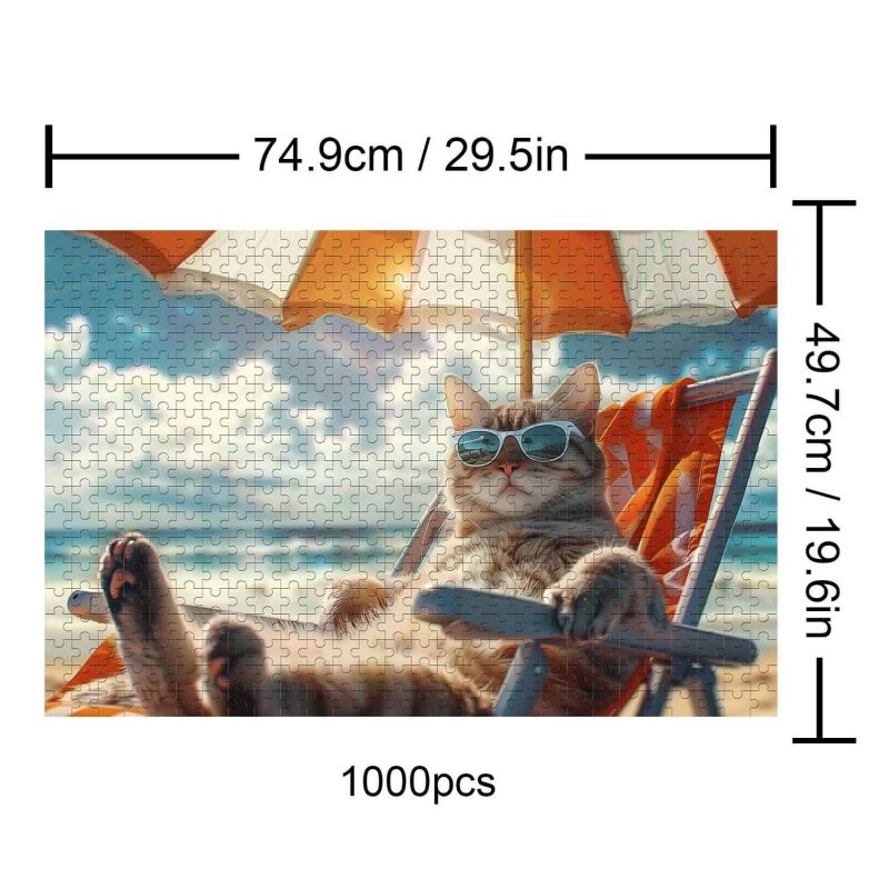 Holiday Cat 500 / 1000 Piece Puzzle - By Woodbests