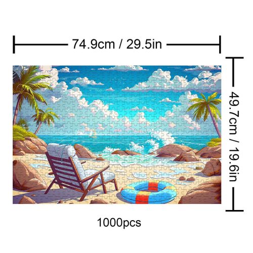 Relaxing Beach 500 / 1000 Piece Puzzle - By Woodbests