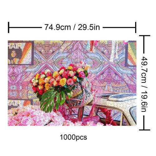 Happy Flower Basket 500 / 1000 Piece Puzzle - Woodbests