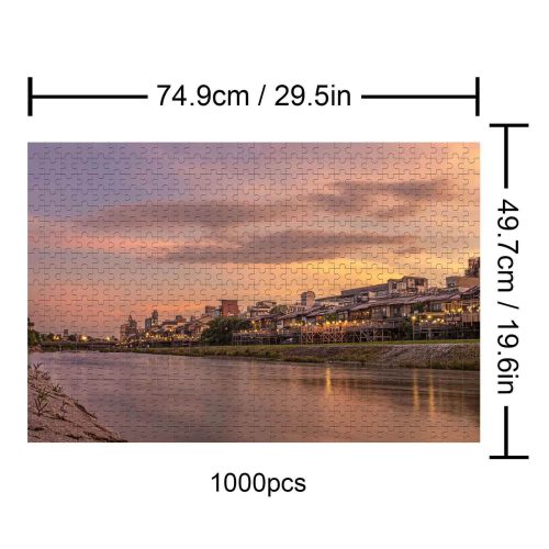 Sunset River City 500 / 1000 Piece Puzzle - Woodbests