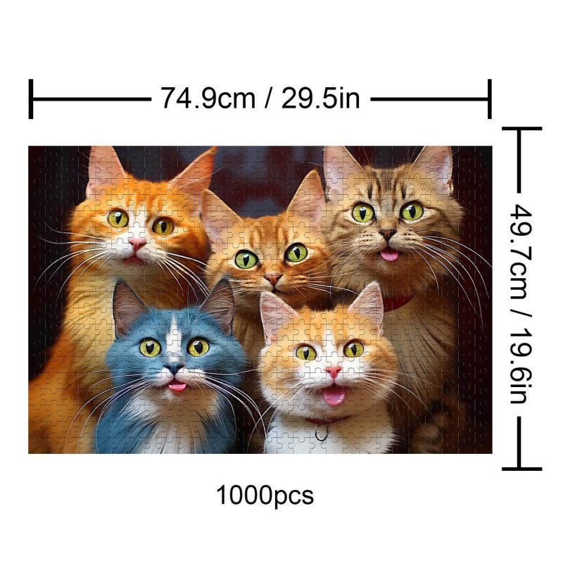 Kitties 500 / 1000 Piece Puzzle - Woodbests