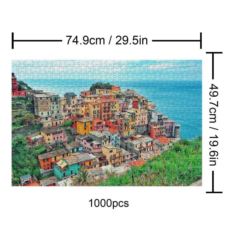 Seaside Village 500 / 1000 Piece Puzzle - Woodbests