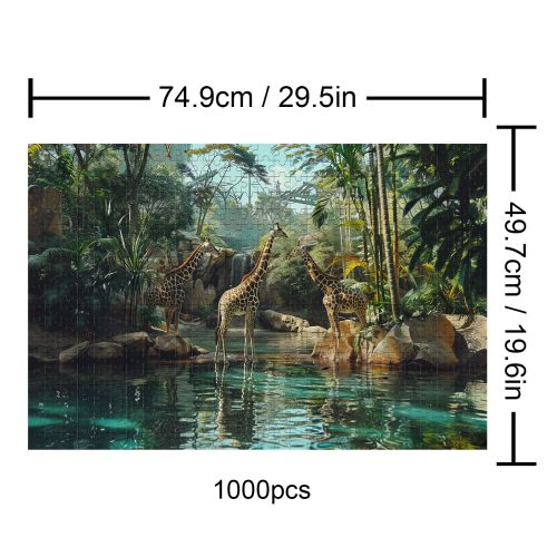 Forest Giraffes 500 / 1000 Piece Puzzle - By Woodbests