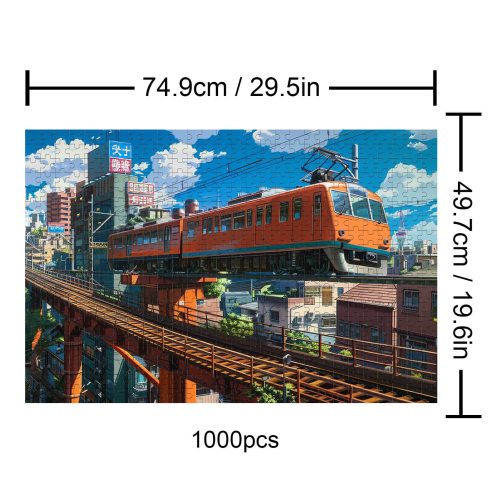 City Train 500 / 1000 Piece Puzzle - By Woodbests