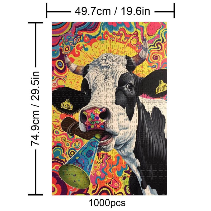 Crazy Cow 500 / 1000 Piece Puzzle - Woodbests