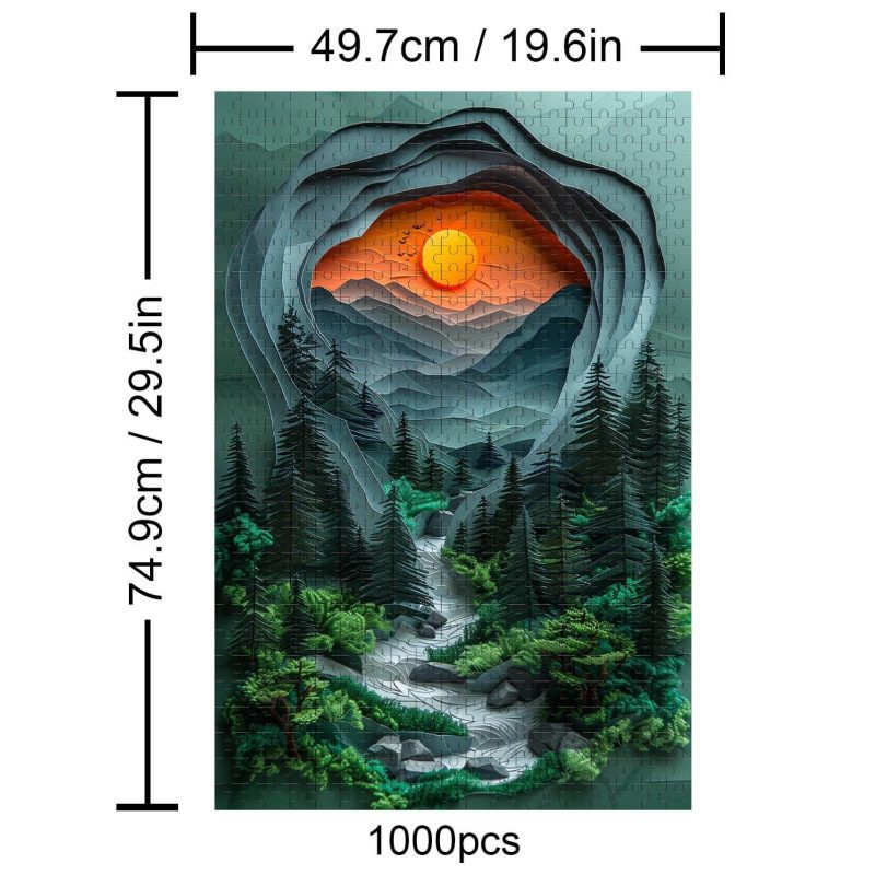 Jungle Sunset 500 / 1000 Piece Puzzle - Woodbests