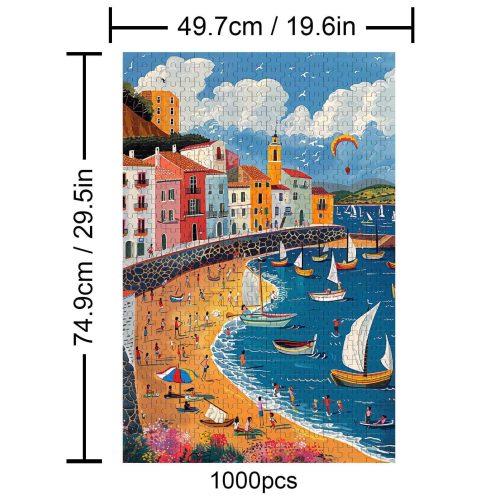 City Beach 500 / 1000 Piece Puzzle - Woodbests