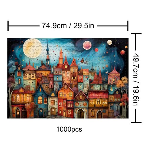 Weird Town-2 500 / 1000 Piece Puzzle - Woodbests