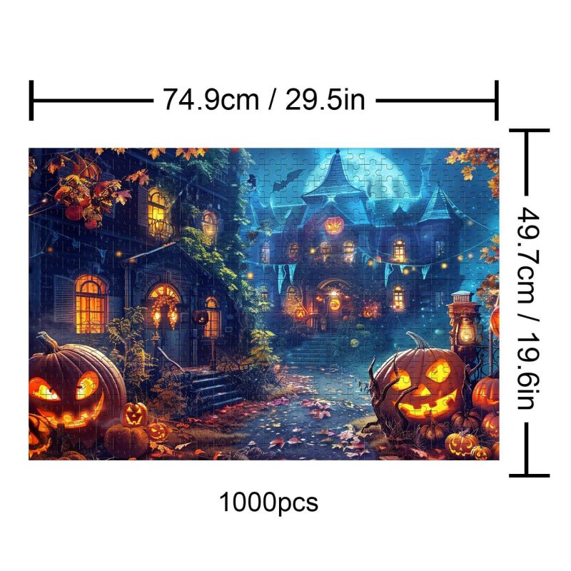 Halloween Castle 500 / 1000 Piece Puzzle - Woodbests