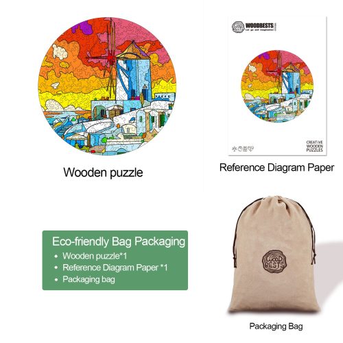 Charming Aegean Sea Wooden Jigsaw Puzzle - Woodbests