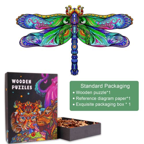 Large Dragonfly Wooden Jigsaw Puzzle-Woodbests