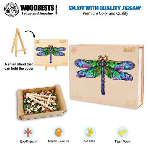 Large Dragonfly Wooden Jigsaw Puzzle-Woodbests