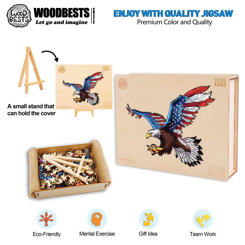 Free Eagle Wooden Jigsaw Puzzle - Woodbests