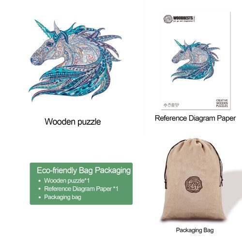 Fantastic Unicorn Wooden Jigsaw Puzzle - Woodbests