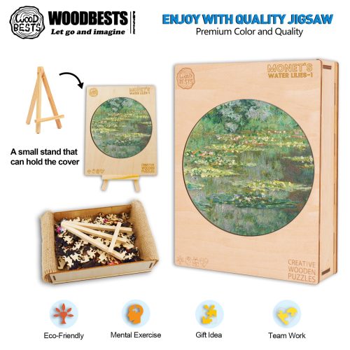 Monet's Water Lilies-1 Wooden Jigsaw Puzzle - Woodbests