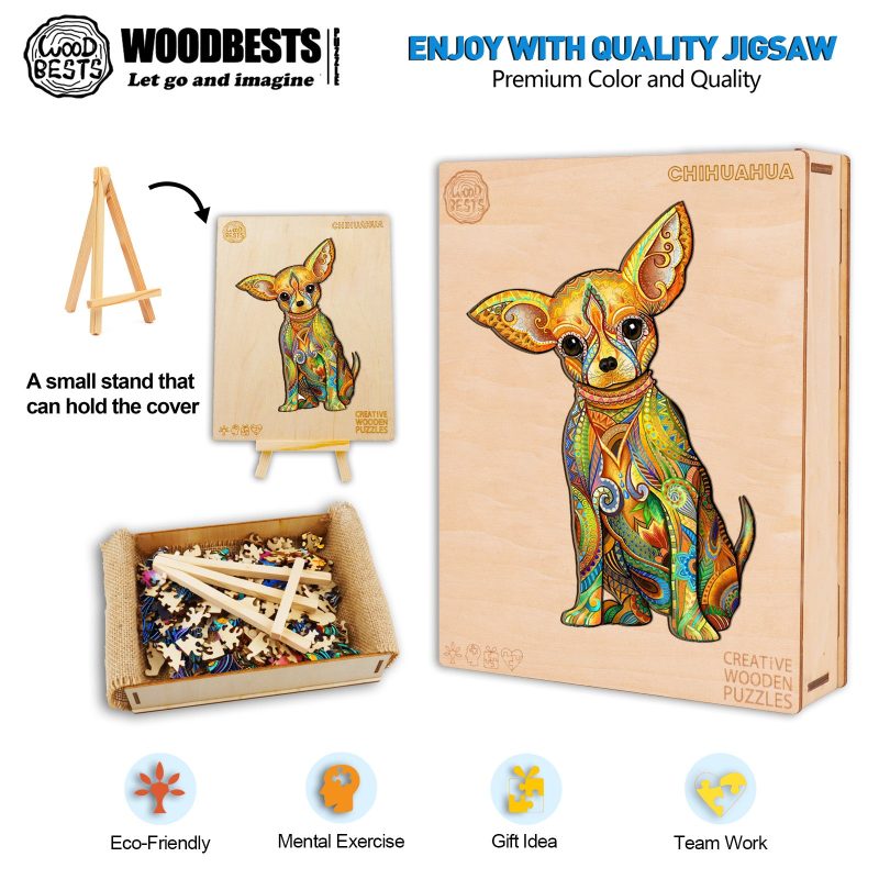 Chihuahua Wooden Jigsaw Puzzle - Woodbests