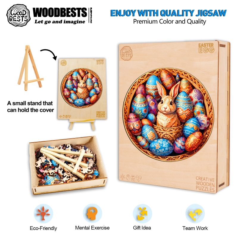 Easter Egg Wooden Jigsaw Puzzle-Woodbests