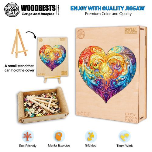 Sweet Heart Wooden Jigsaw Puzzle-Woodbests