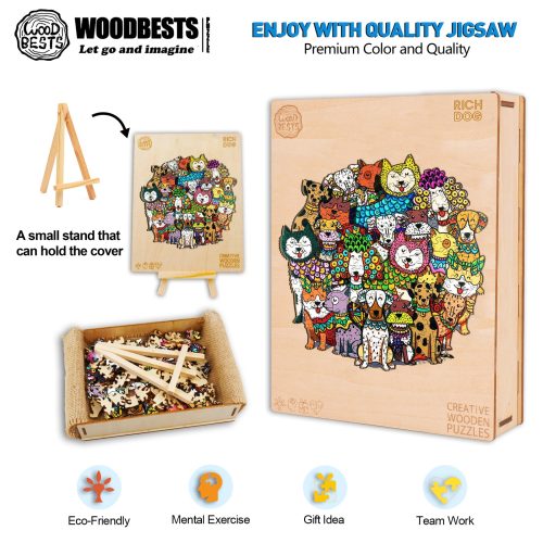 Rich Dog Wooden Jigsaw Puzzle - Woodbests