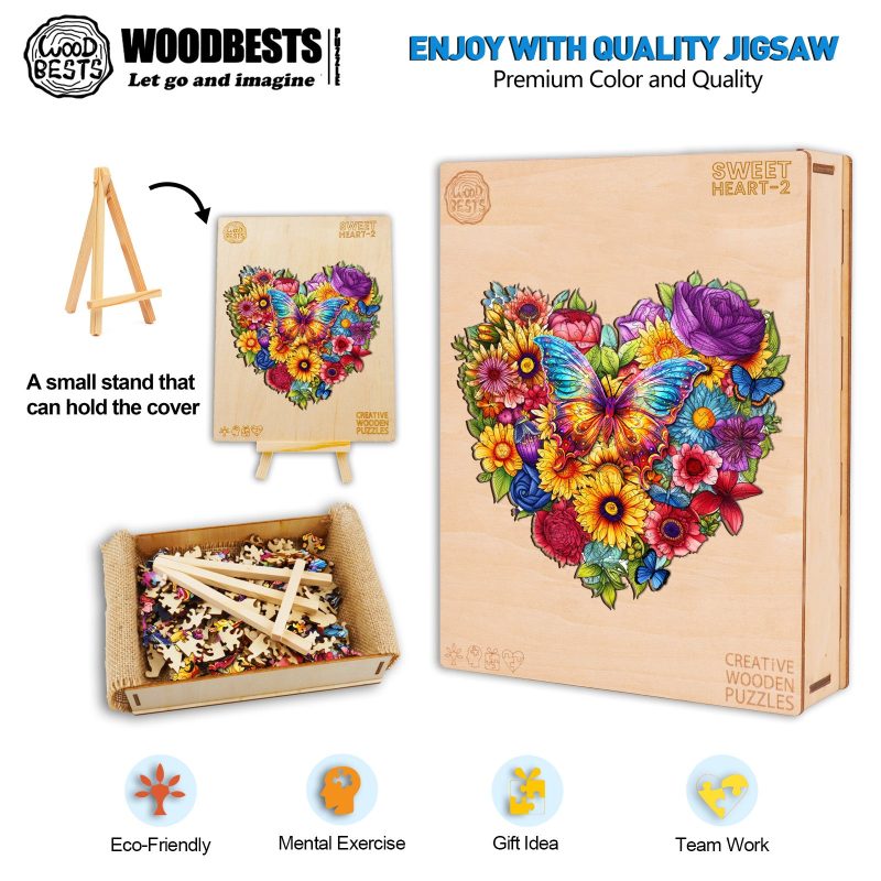 Sweet Heart-2 Wooden Jigsaw Puzzle-Woodbests