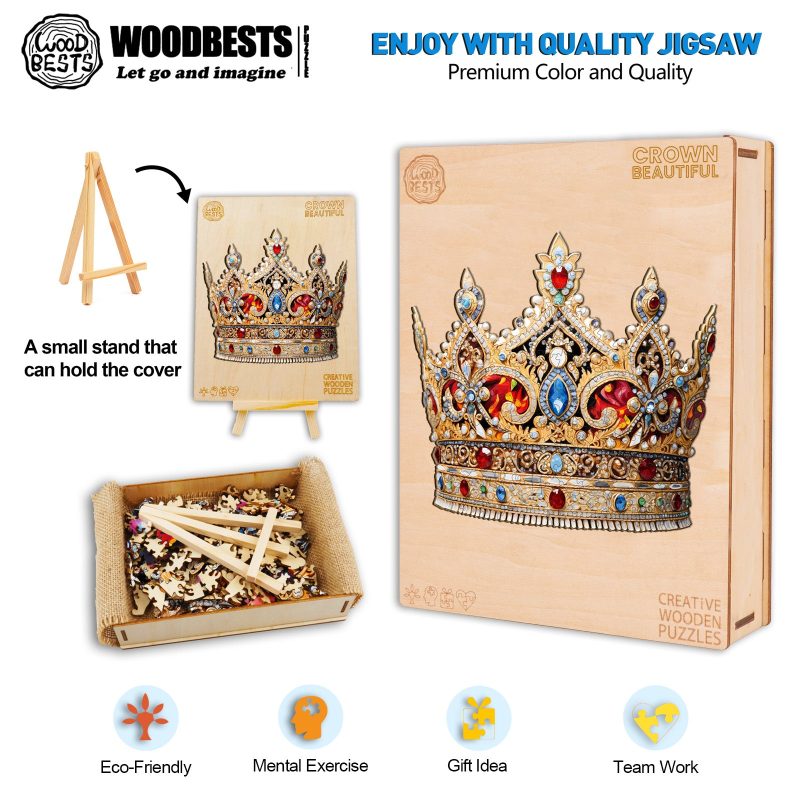 Beautiful Crown Wooden Jigsaw Puzzle-Woodbests