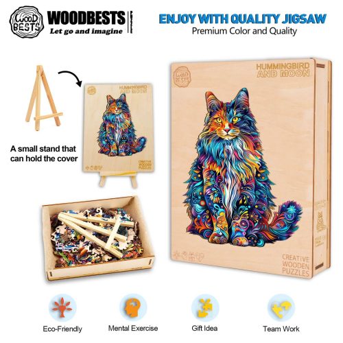 Maine Cat-3 Wooden Jigsaw Puzzle