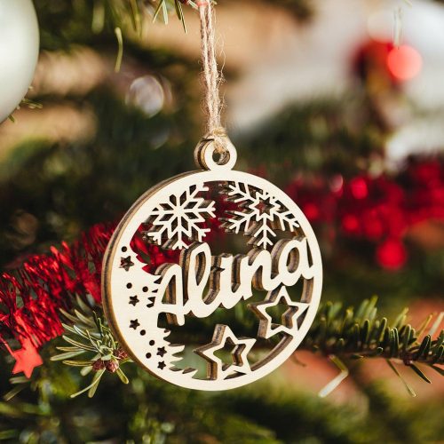 Personalized Christmas Name Ornament-Woodbests