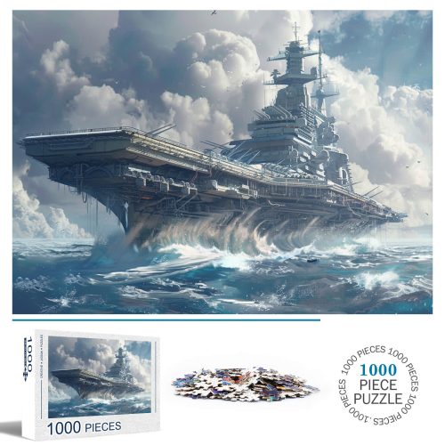 Aircraft Carrier 500 / 1000 Piece Puzzle - By Woodbests