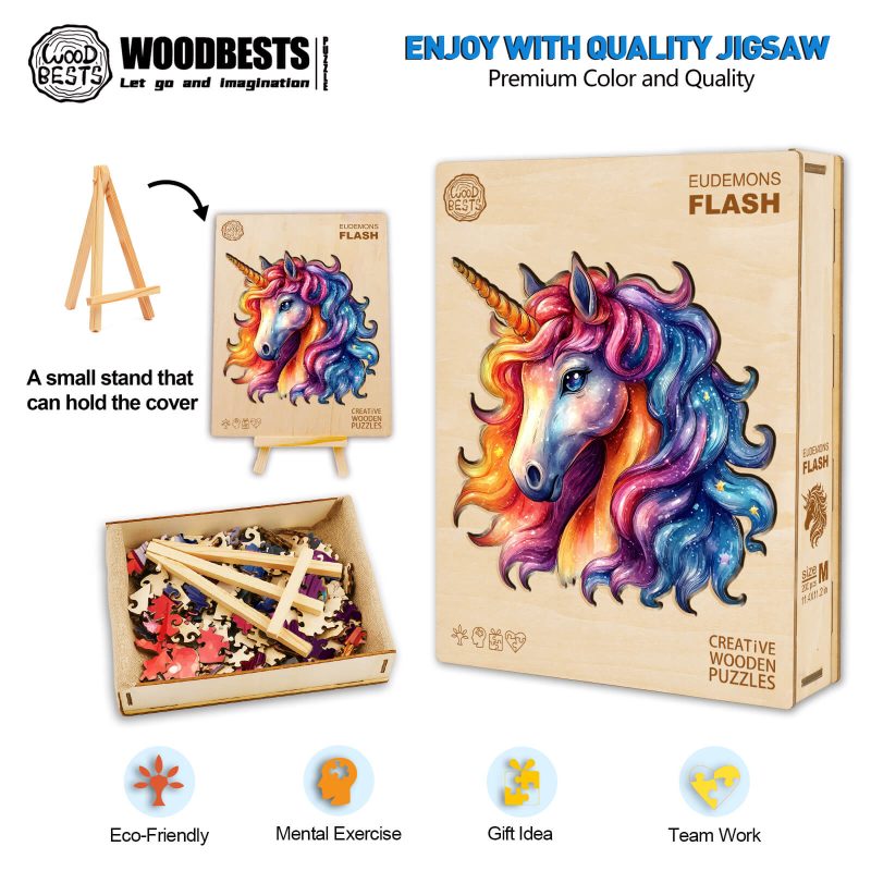 EUDEMONS Flash Wooden Jigsaw Puzzle - Woodbests