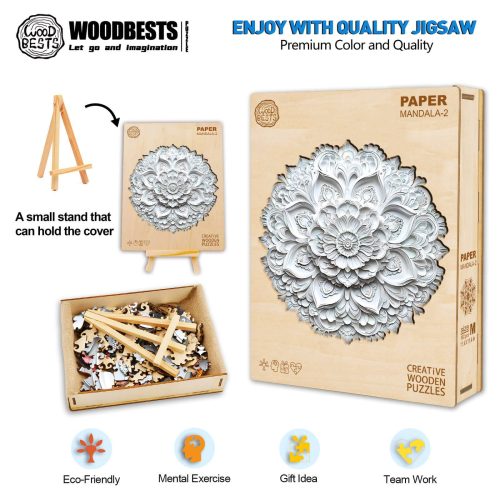 3D Paper Mandala-2 Wooden Jigsaw Puzzle - By Woodbests