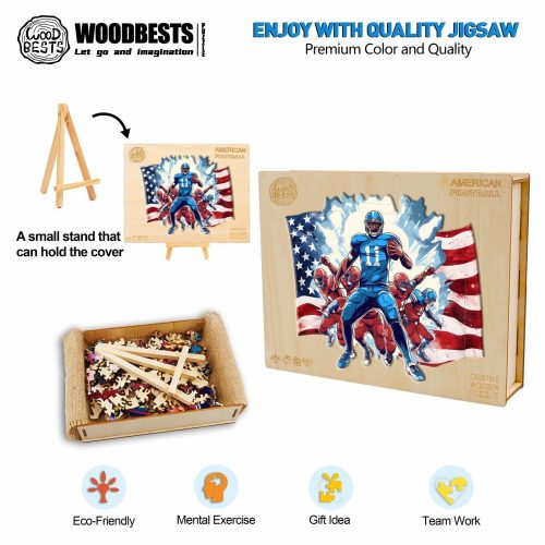 American Football Wooden Jigsaw Puzzle-Woodbests