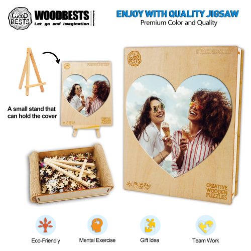 LOVE Style Personalized Friendship Photo Wooden Puzzle - Woodbests