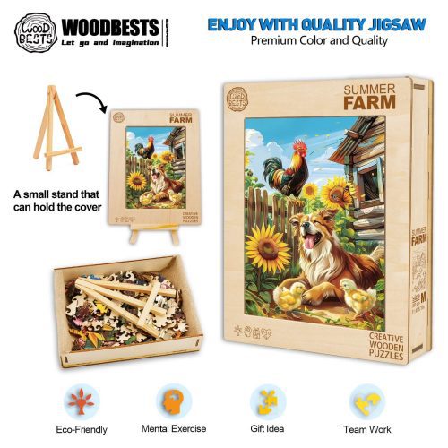 Summer Farm Wooden Jigsaw Puzzle - Woodbests