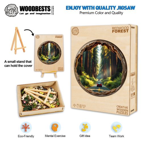 3D Redwood Forest Wooden Jigsaw Puzzle - Woodbests