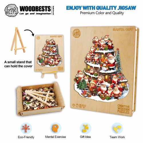 Santa Gift Wooden Jigsaw Puzzle-Woodbests