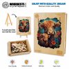 Highland Cattle Family 1 Wooden Jigsaw Puzzle-Woodbests