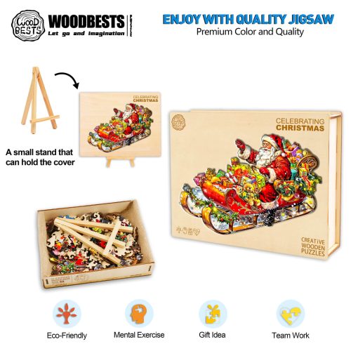 Celebrating Christmas Wooden Jigsaw Puzzle - Woodbests