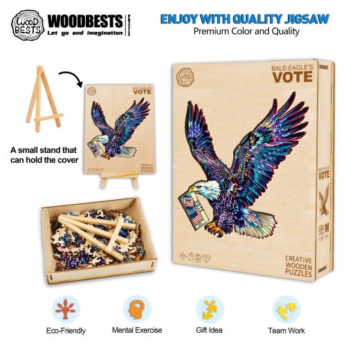 Bald Eagle's Vote Jigsaw Puzzle - Woodbests