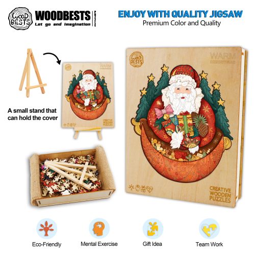 Warm Christmas Wooden Jigsaw Puzzle-Woodbests