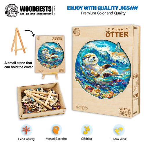 Leisurely Otter Wooden Jigsaw Puzzle - By Woodbests