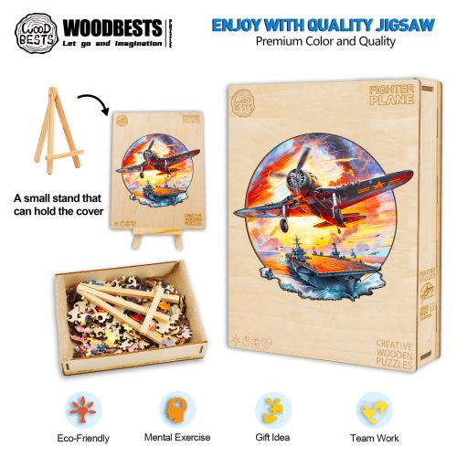 Fighter Plane Wooden Jigsaw Puzzle