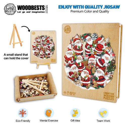 Merry Santa Wooden Jigsaw Puzzle - Woodbests