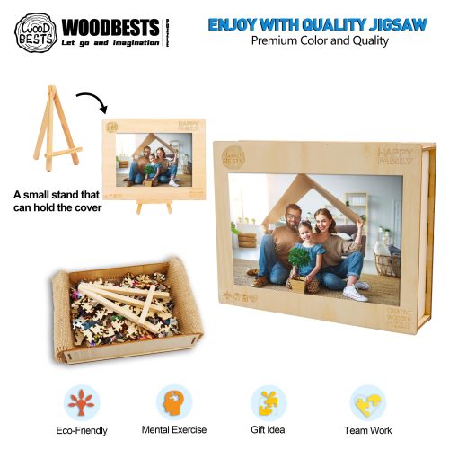 Personalized Family&Happiness Photo Wooden Puzzle - Woodbests