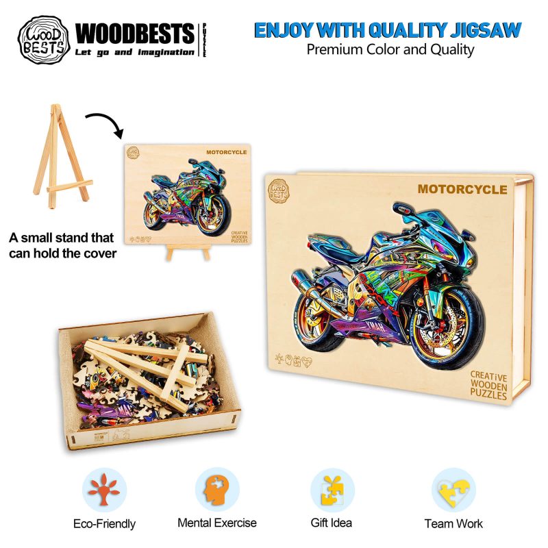 Motorcycle Wooden Jigsaw Puzzle - Woodbests